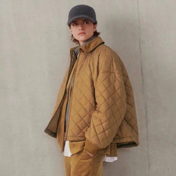 Uniqlo PUFFTECH Blouson (Warm Padded) Corduroy Collar like new condition Size M - Picture 1 of 8